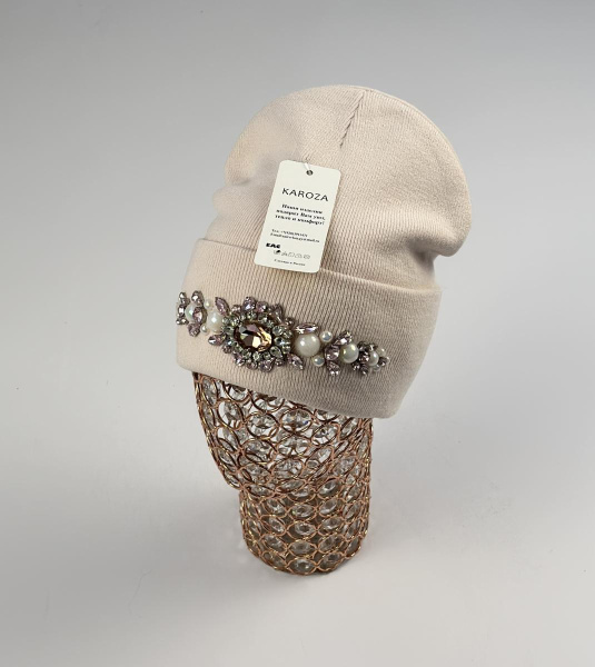 Шапка Кароза Хейсон от.ожерелье (пудра)